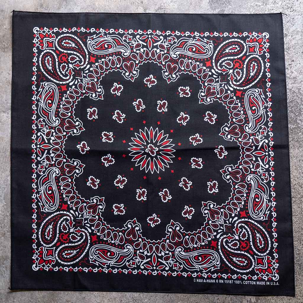 BL SELECT* bandana (paisley/black/red) - BLUE LUG ONLINE STORE