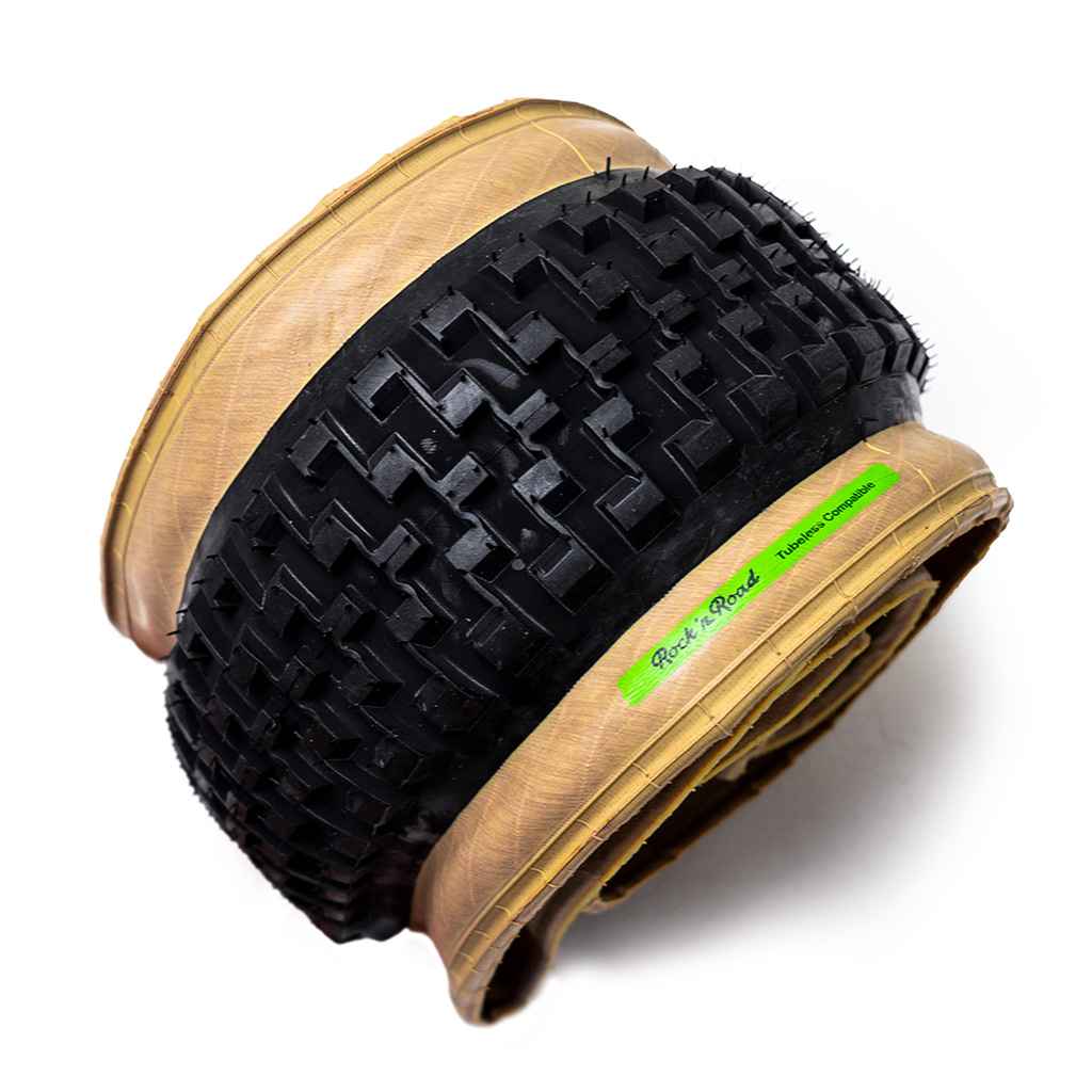 ロックンロール BRUCE GORDON* rock n' road 650×48b tire (black/skin) - BLUE