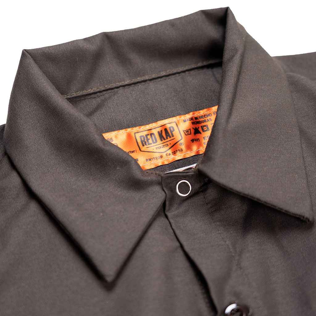 BLUE LUG* box cut mechanic shirt (brown) - BLUE LUG ONLINE STORE