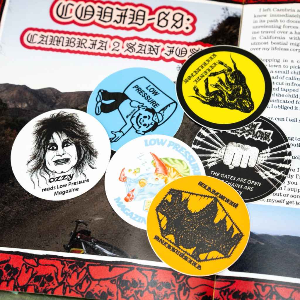 LOW PRESSURE ZINE* sticker pack - BLUE LUG ONLINE STORE