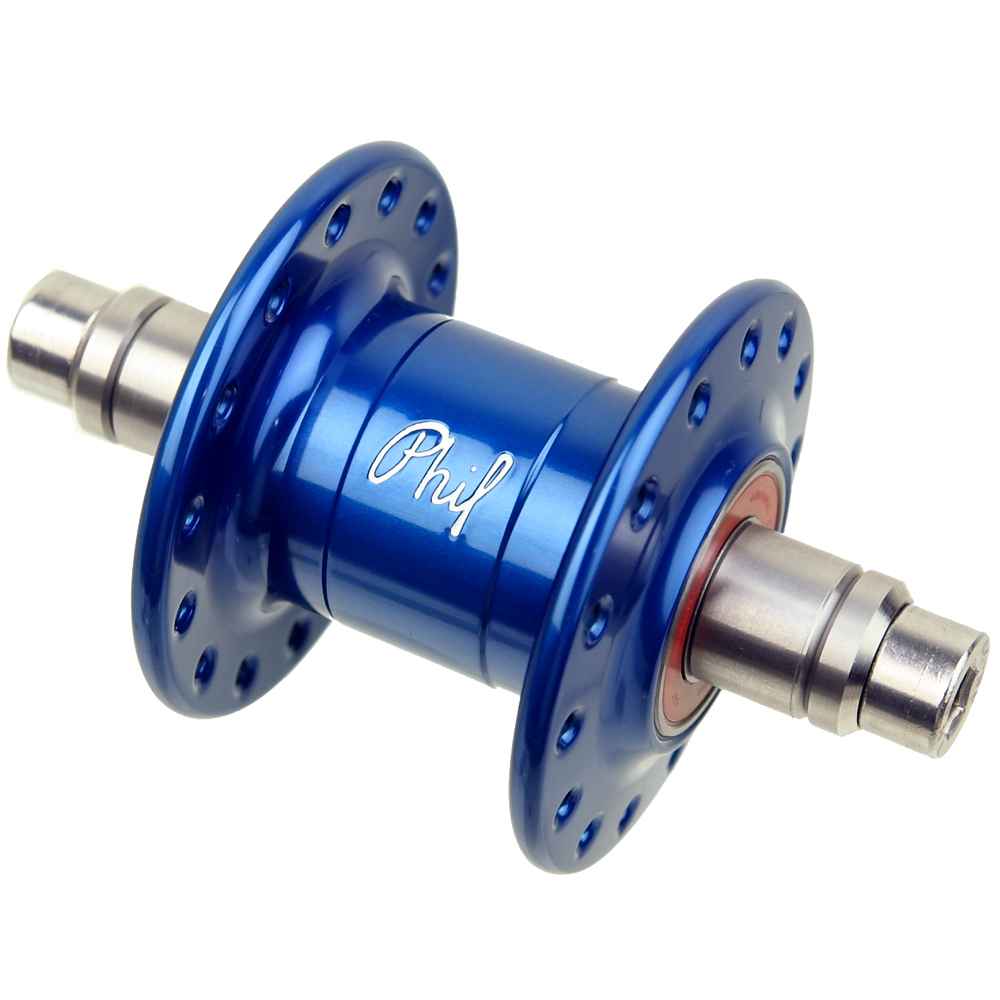 PhilWood narrow flange hub(幅74mm) ホイール付き PHILWOOD* narrow flange hub front (LTD orange/28H) - BLUE