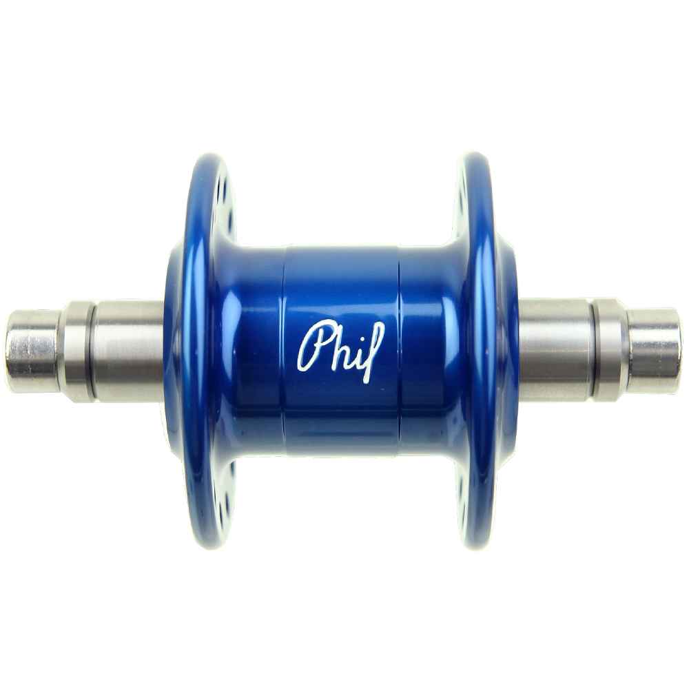 PHILWOOD* narrow flange hub front (blue/28h) - BLUE LUG