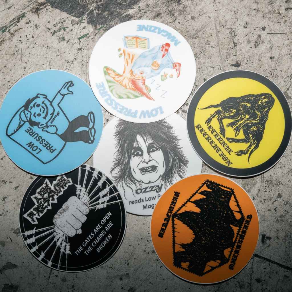LOW PRESSURE ZINE* sticker pack - BLUE LUG ONLINE STORE