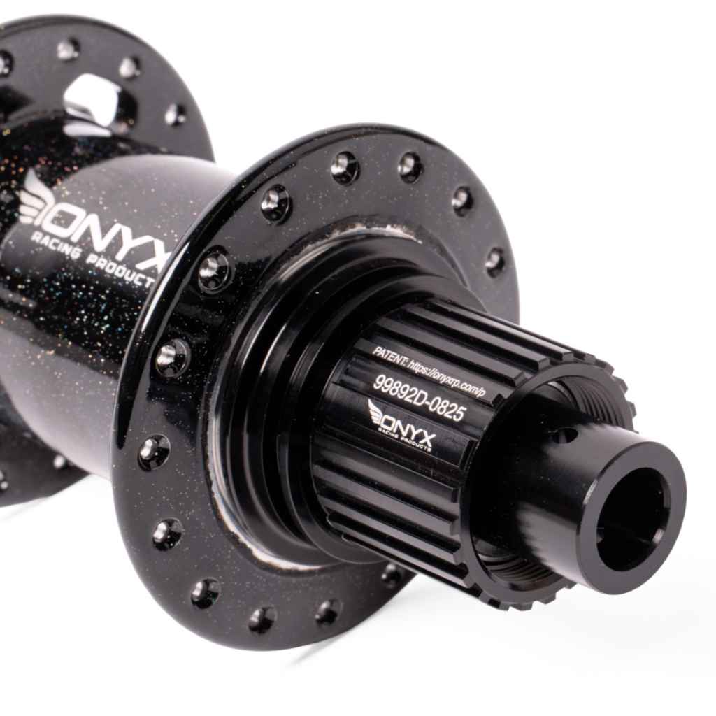 ONYX* vesper mtb boost iso ms hub rear (black aura) - BLUE LUG