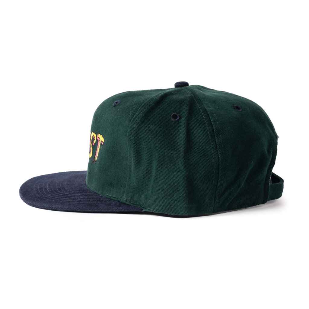CRUST BIKES* crust embroidered hat (navy/green) - BLUE LUG ONLINE