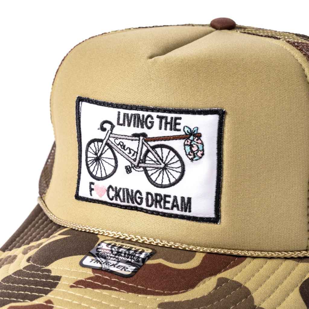 CRUST BIKES* crooked trucker cap (duck camo) - BLUE LUG ONLINE STORE