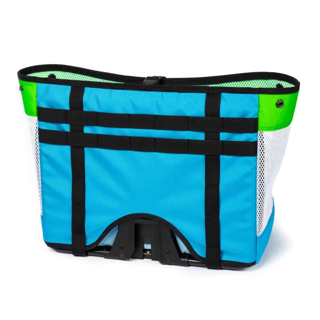 BLUE LUG* brompton basket bag (green/blue) - BLUE LUG ONLINE