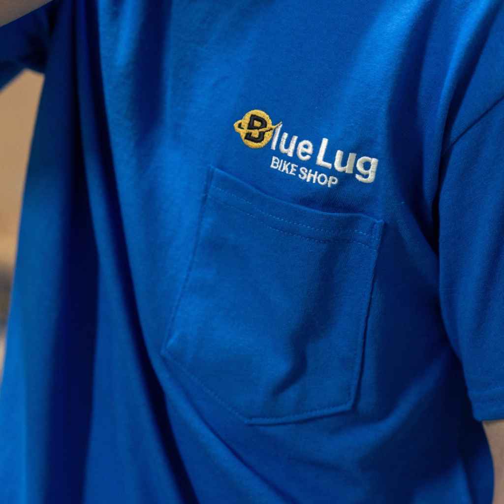 BLUE LUG* company pocket t-shirt (blue) - BLUE LUG ONLINE STORE