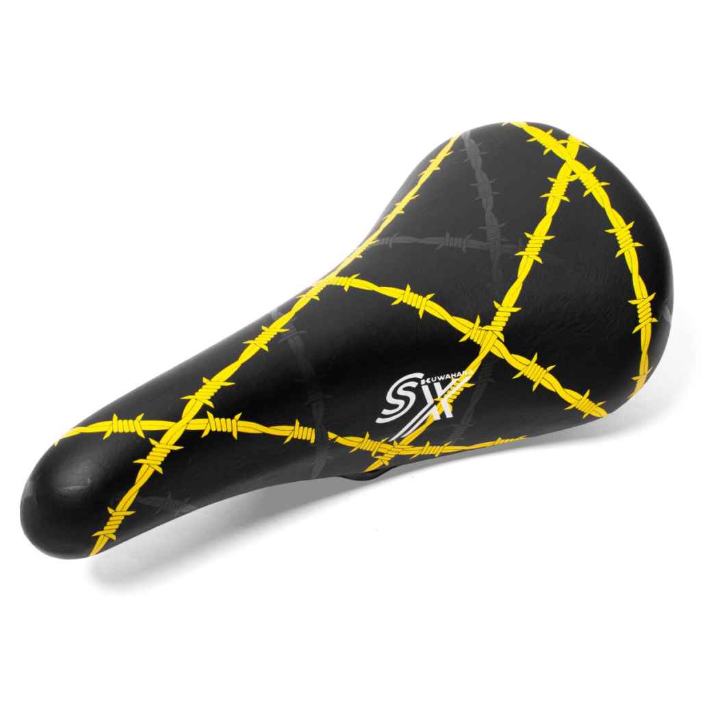 KUWAHARA* sx saddle (barbed wire/black/yellow) - BLUE LUG ONLINE STORE