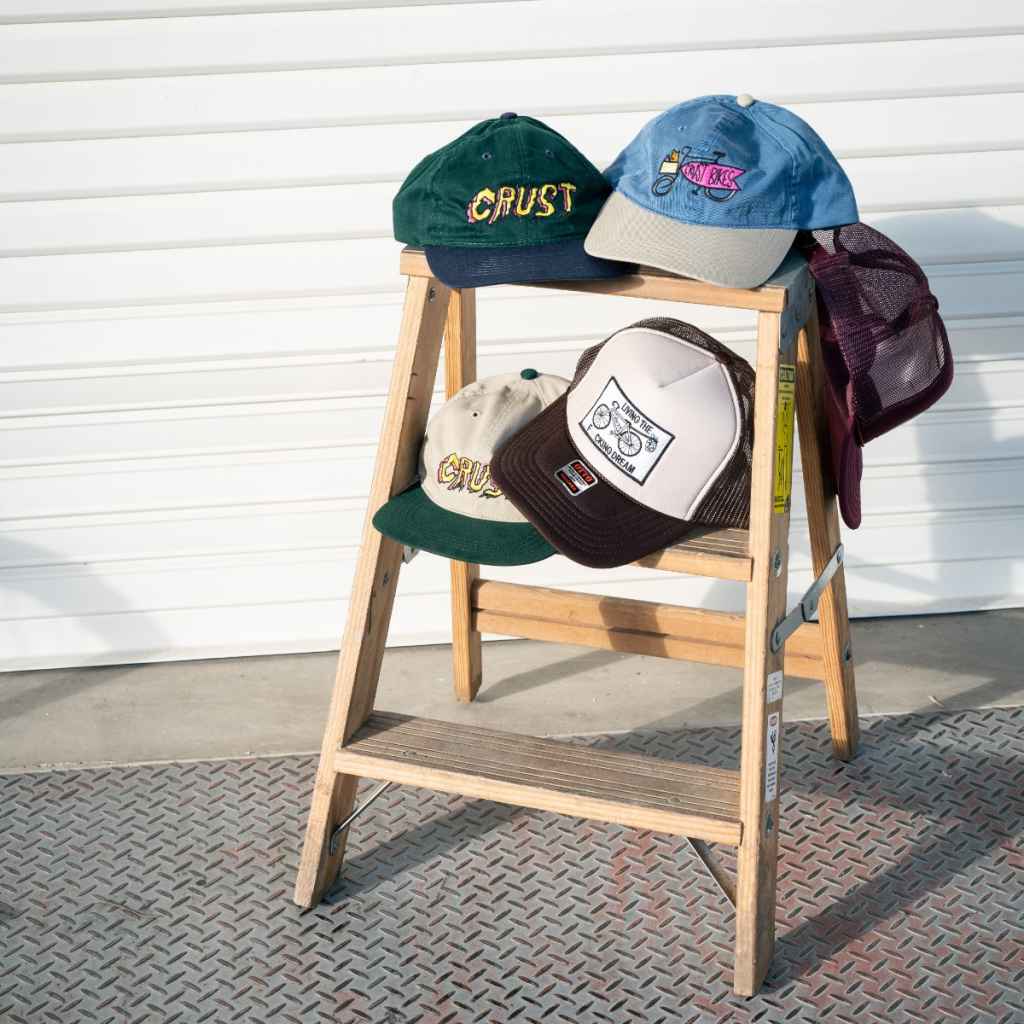 CRUST BIKES* surfercargo embroidered hat (slate/khaki) - BLUE LUG
