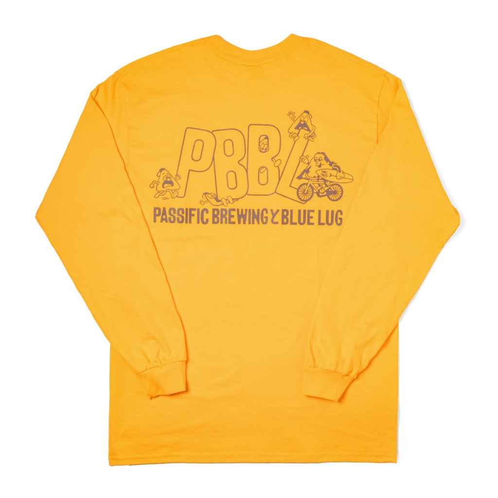 や*ま様 passfic brewing パシフィックブリューイング Shirt PASSIFIC BREWING×BLUE LUG* long sleeve t-shirt (gold) - BLUE LUG
