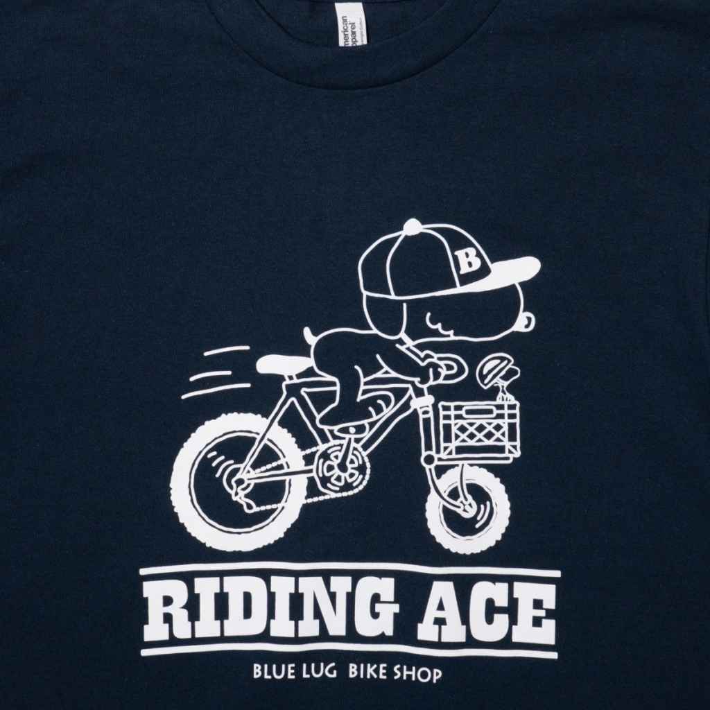 BLUE LUG* riding ace t-shirt (navy) - BLUE LUG ONLINE STORE