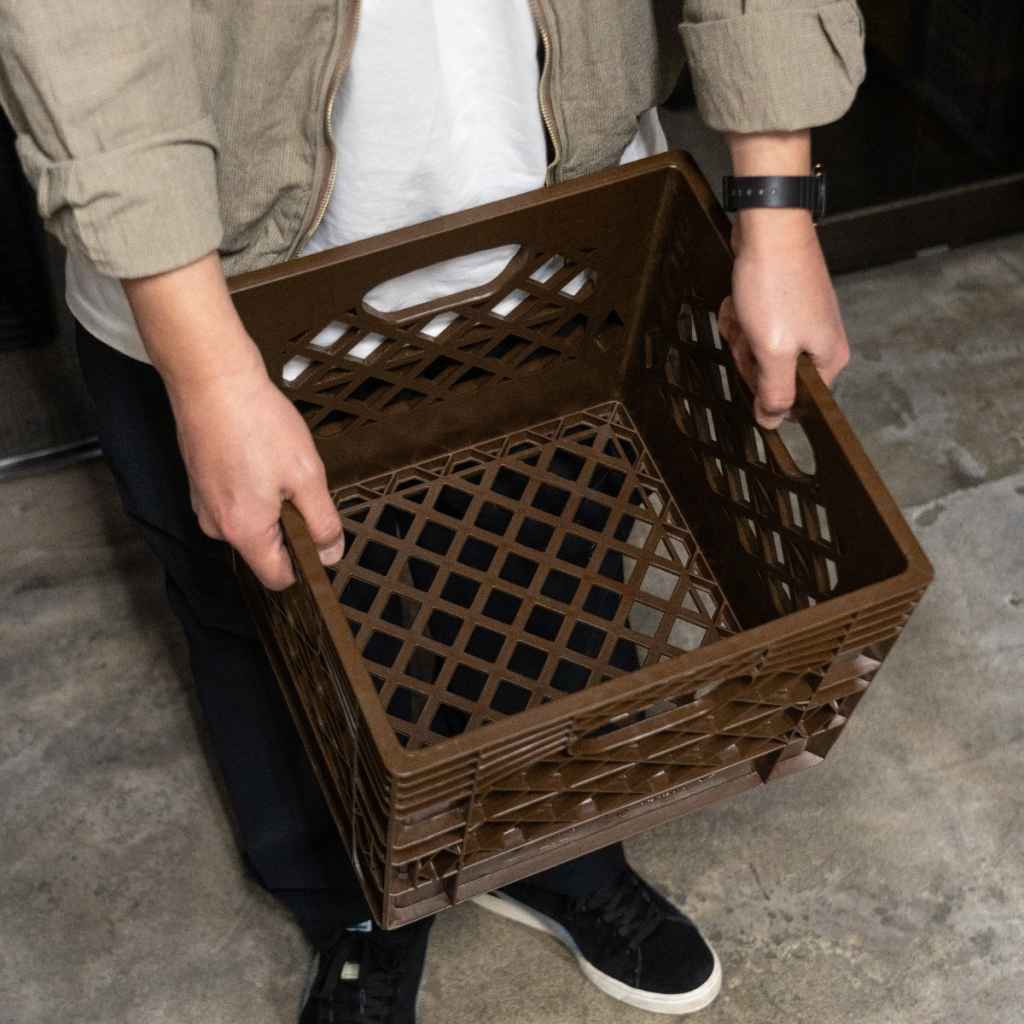 vintage USA milk crate ミルククレート BL SELECT* square milk crate - BLUE LUG ONLINE STORE