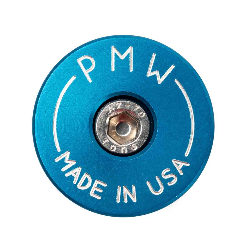 PARAGON MACHINE WORKS* aluminum top cap (blue) - BLUE LUG