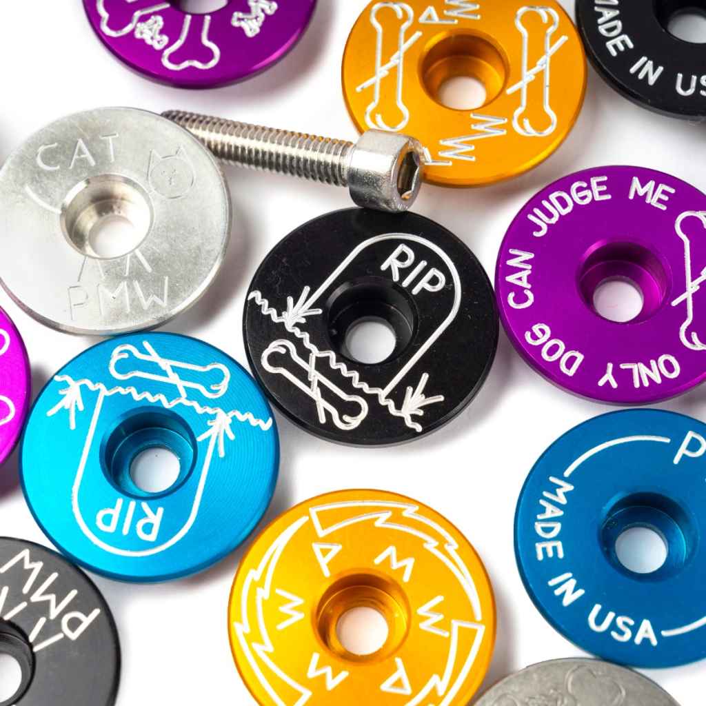 PARAGON MACHINE WORKS* aluminum top cap (purple) - BLUE LUG