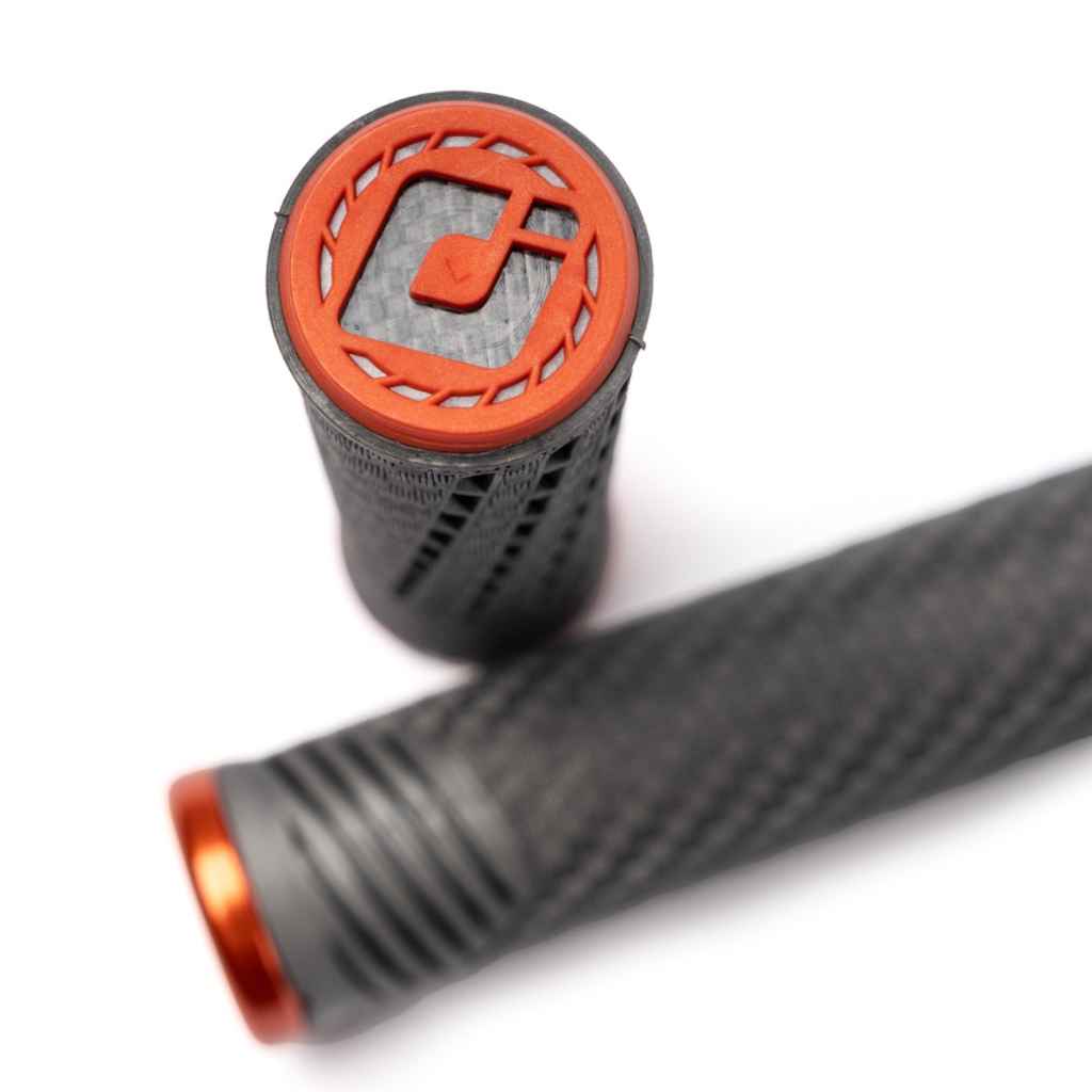 ODI* CF lock-on grip (grey/orange) - BLUE LUG ONLINE STORE