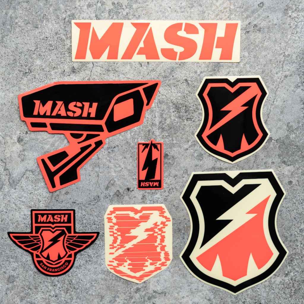 Mash 専用限定 MASH* sticker pack (neon red/black) - BLUE LUG ONLINE STORE
