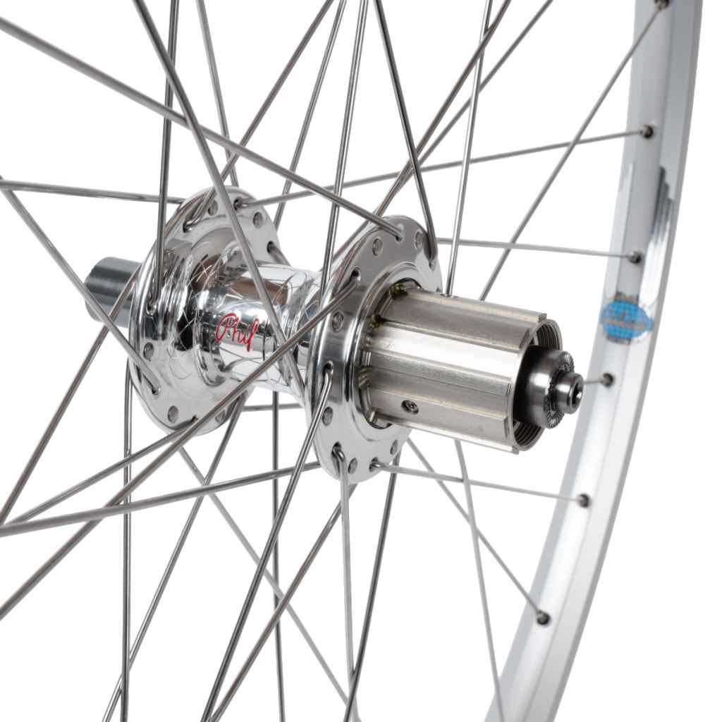 VELOCITY×PHIL WOOD* atlas 650B wheel rear (silver) - BLUE LUG