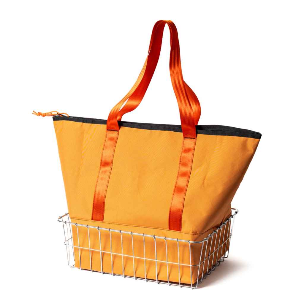 HUNGRY* fancy tote 139 (ecopak marigold/grid berry) - BLUE LUG