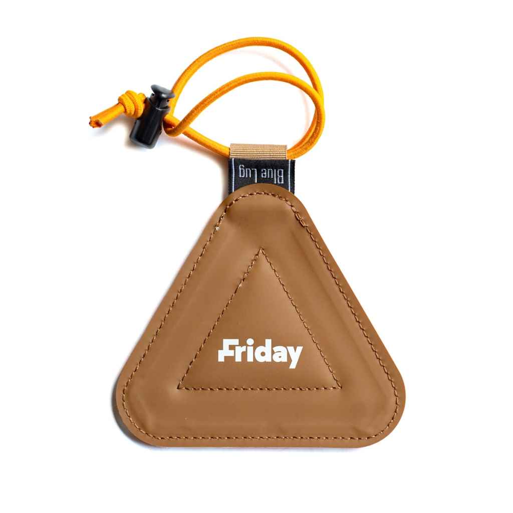 BLUE LUG* FRIDAY triangle reflector (orange/gingham) - BLUE LUG