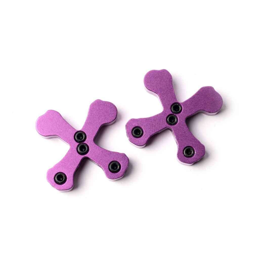 BONESHAKER MTB* crossbone cable hangers (purple) - BLUE LUG ONLINE