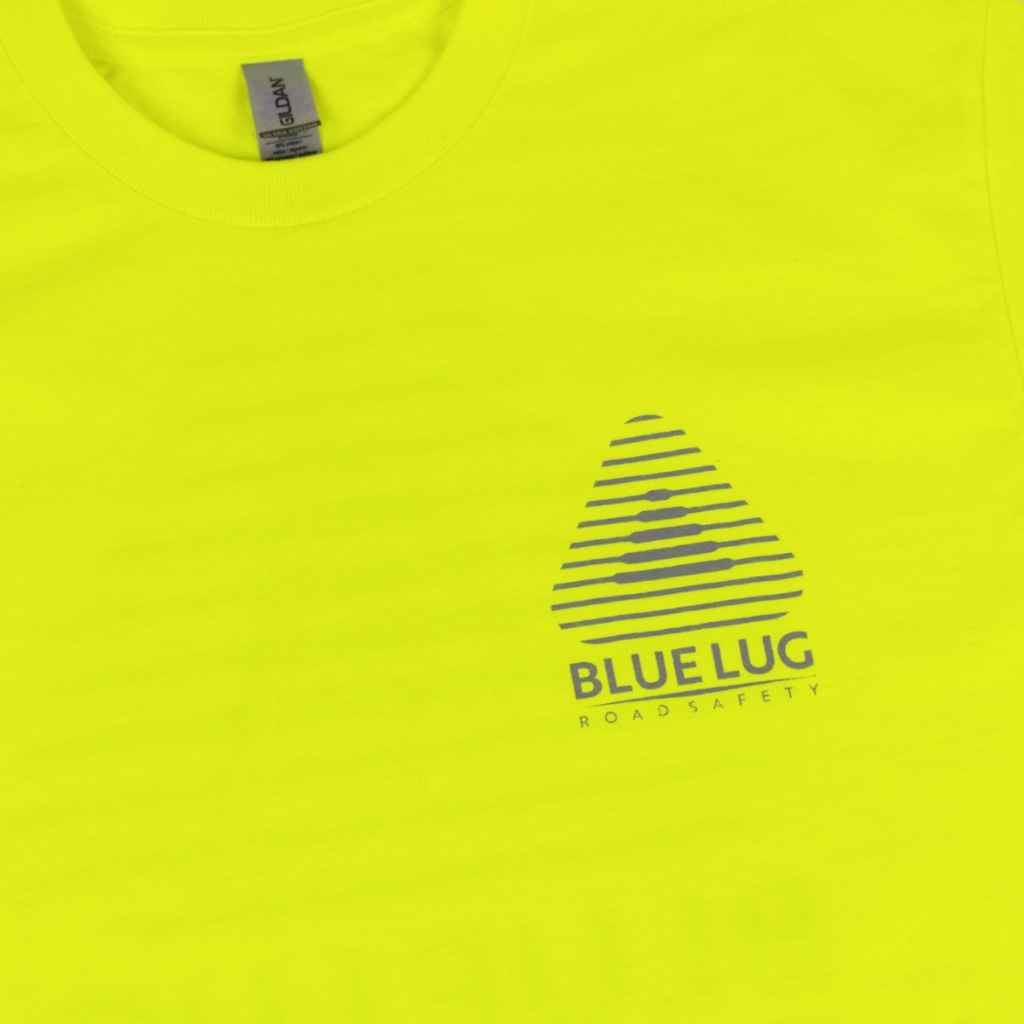 BLUE LUG* safety t-shirt (flash yellow) - BLUE LUG ONLINE STORE