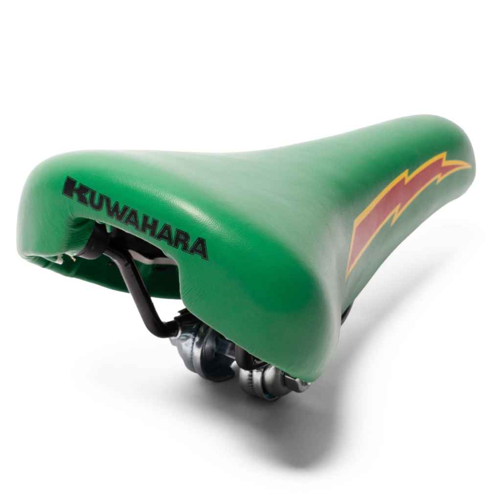 KUWAHARA* lightning saddle bl special (green/red) - BLUE LUG