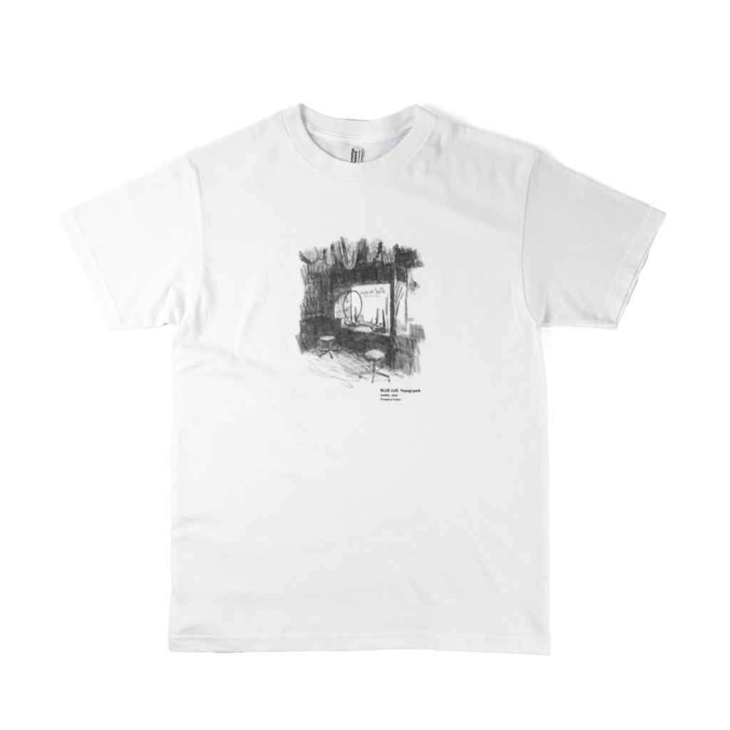BLUE LUG* sketch t-shirt (white) - BLUE LUG ONLINE STORE