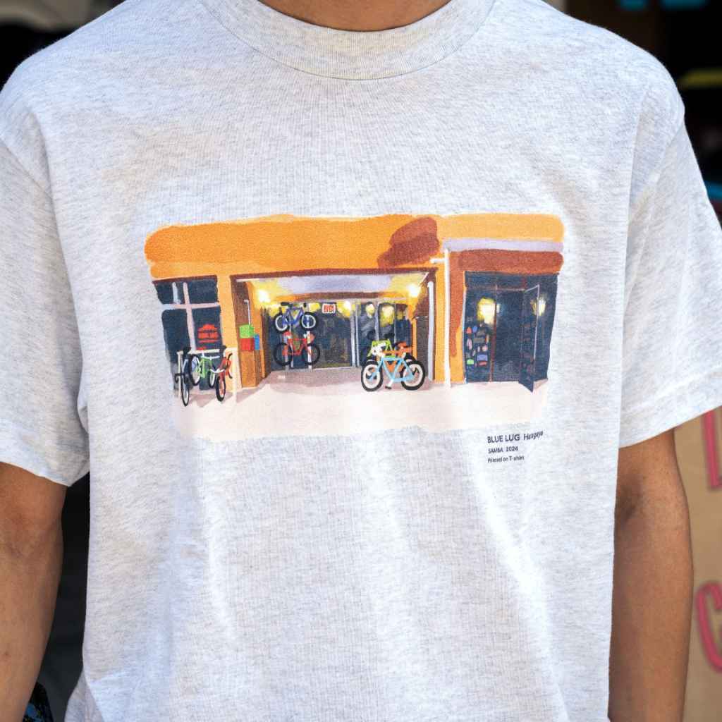 BLUE LUG* painting t-shirt (ash grey) - BLUE LUG ONLINE STORE