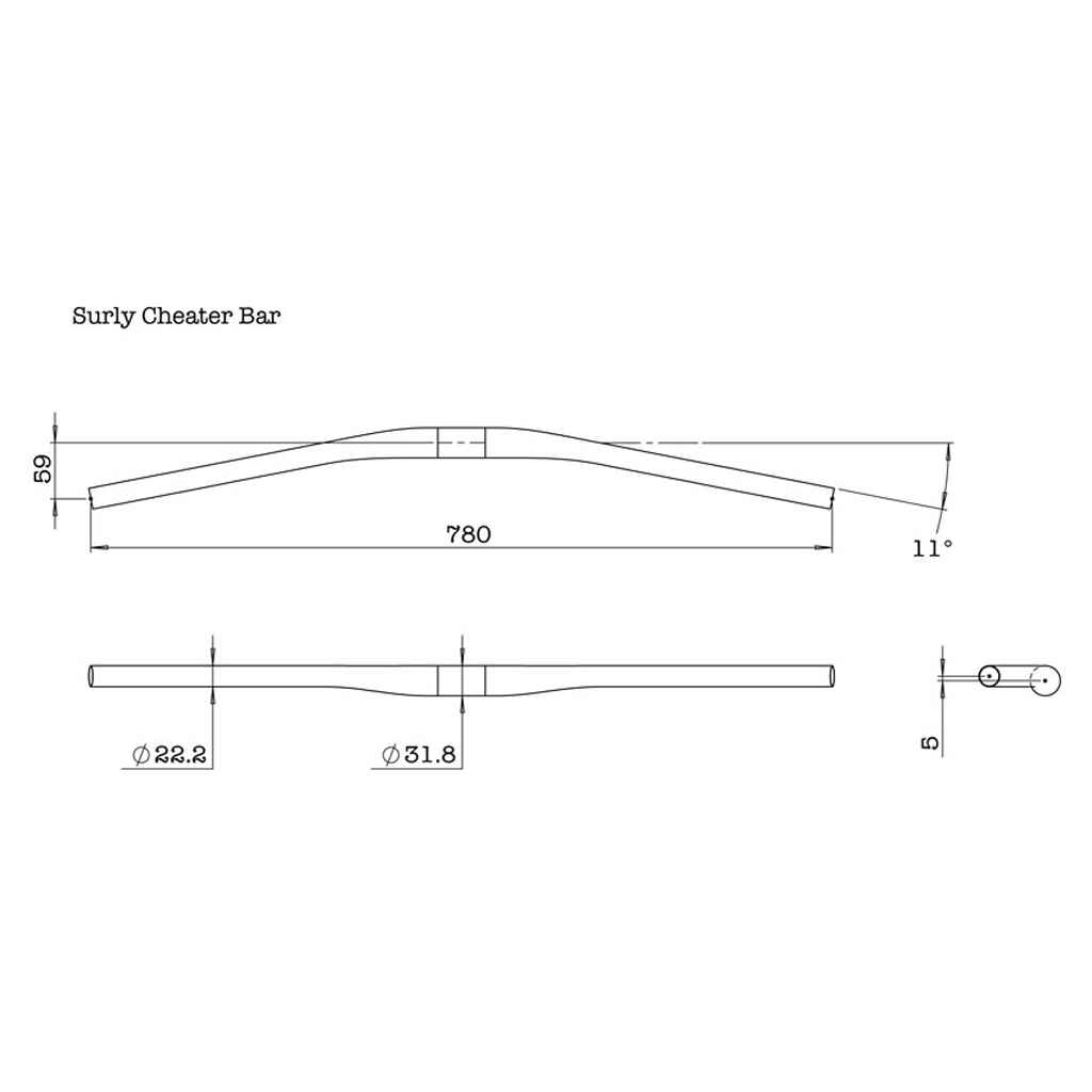 SURLY CHEATER BAR 31.8mm BLACK – エレファントサイクル