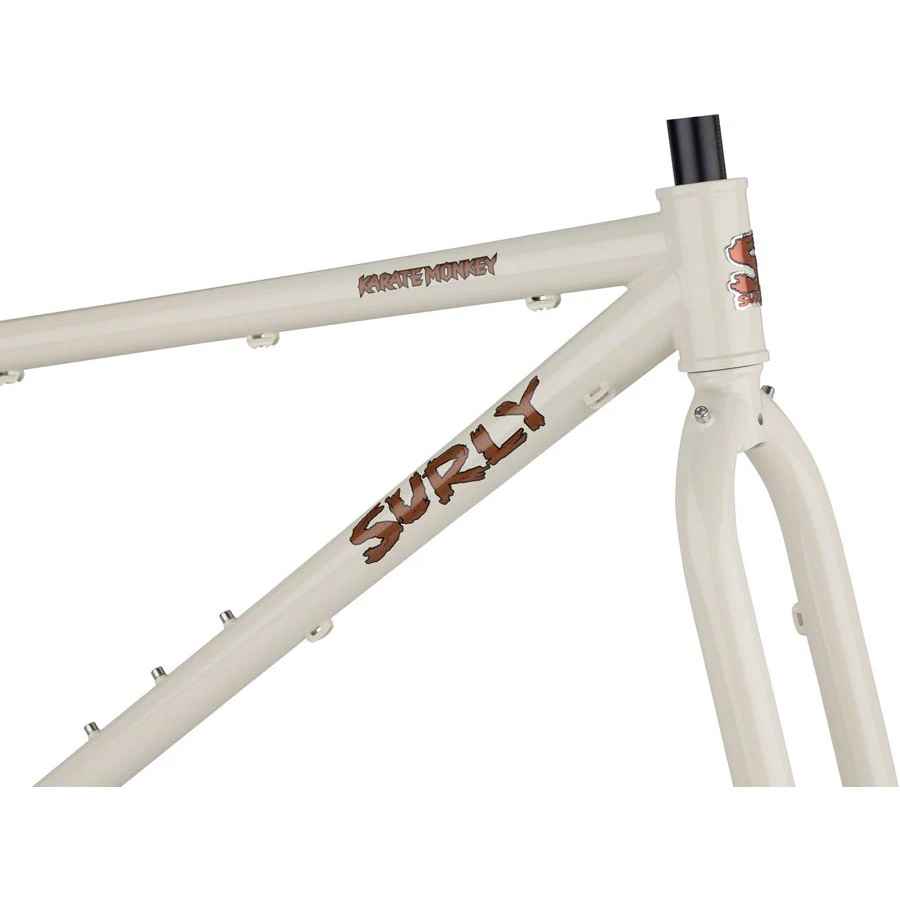 SURLY* karate monkey bst frame&fork (snow mold white) - BLUE