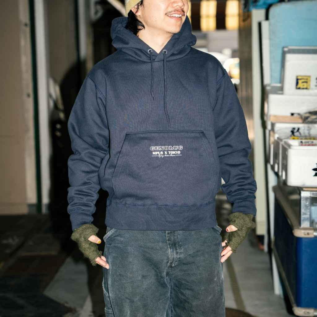 GENOSACK×BLUE LUG* octo glow hoodie (navy) - BLUE LUG ONLINE STORE