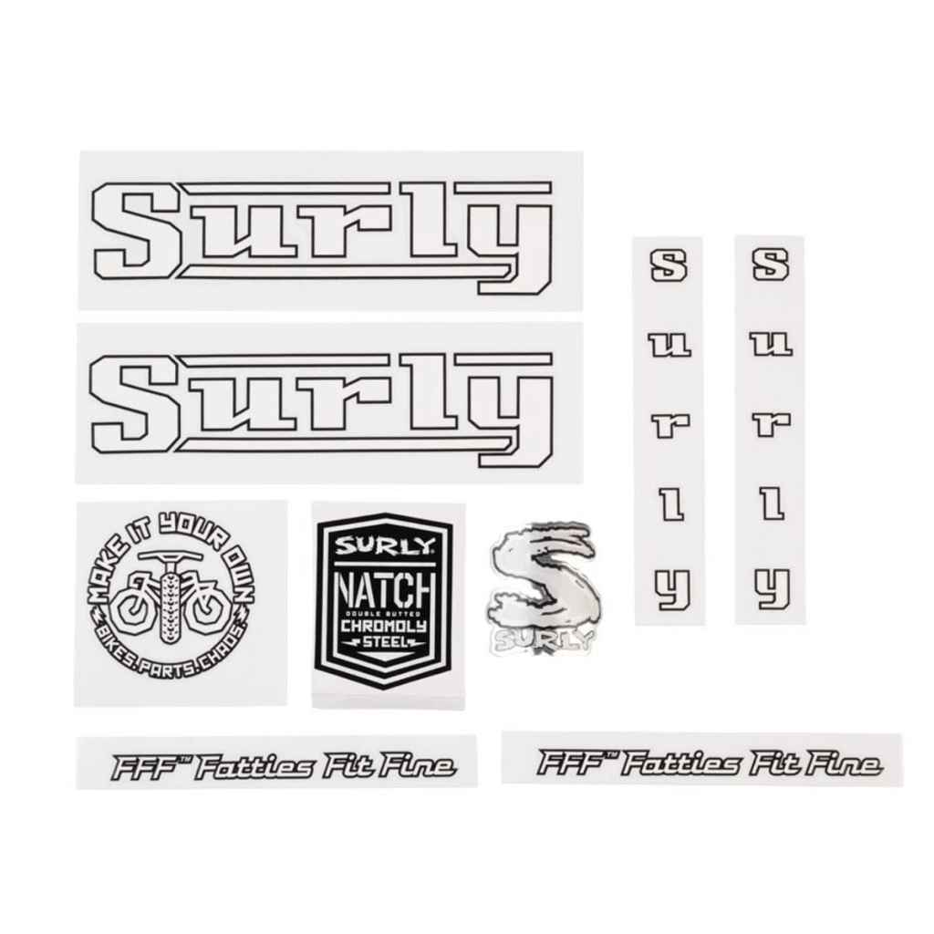 SURLY* pacer decal set (white) - BLUE LUG ONLINE STORE