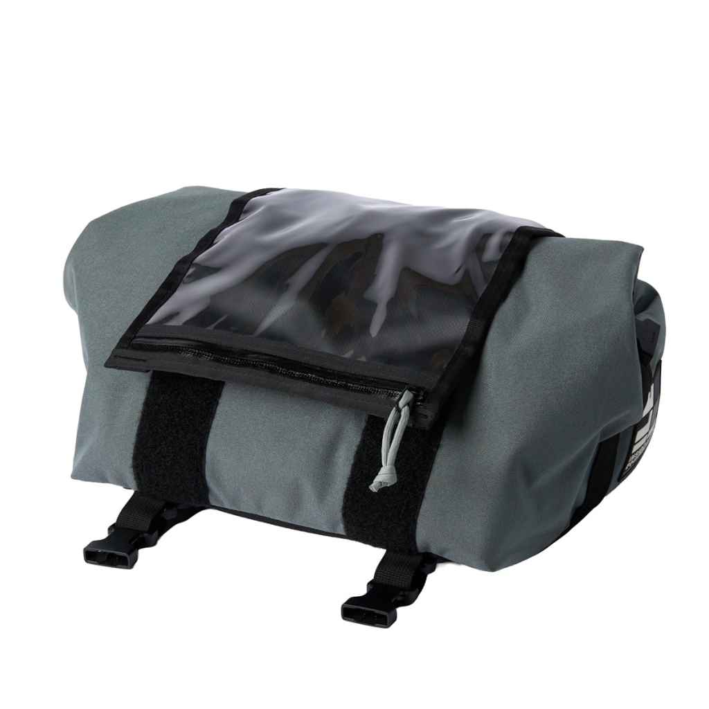 ILE* porteur rack bag small map pocket (cordura/grey) - BLUE