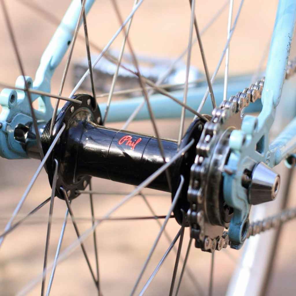 PHIL WOOD* kiss-off hub rear (silver/fixed&free) - BLUE LUG ONLINE