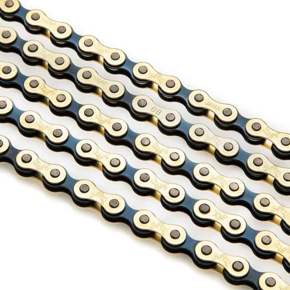 IZUMI* IZUMI-V track racing chain narrow (gold/black) - BLUE LUG