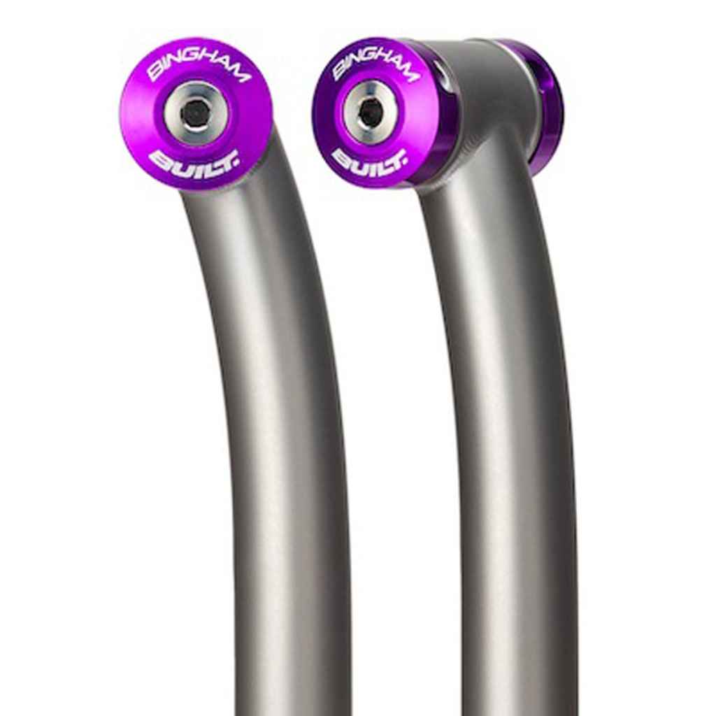BINGHAM BUILT* titanium layback seatpost (gold) - BLUE LUG