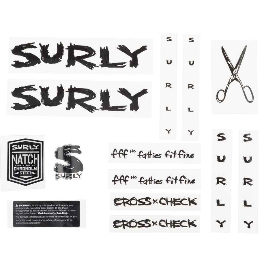 SURLY* crosscheck new frame decal set (black) - BLUE LUG ONLINE STORE