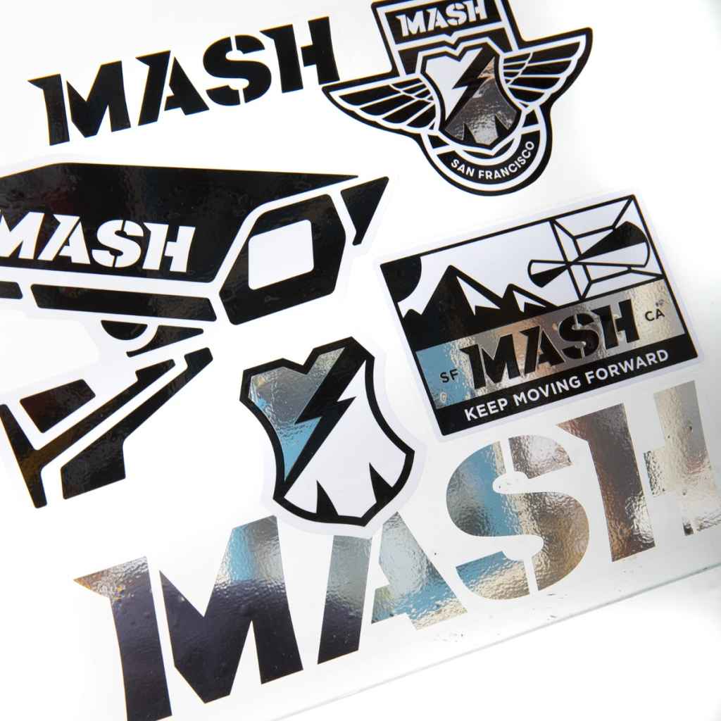 MASH* sticker pack (chrome/black/white) - BLUE LUG ONLINE STORE