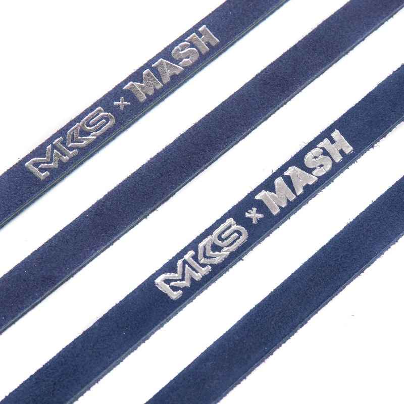 MASH* MKS × MASH leather double toe straps (blue) - BLUE LUG
