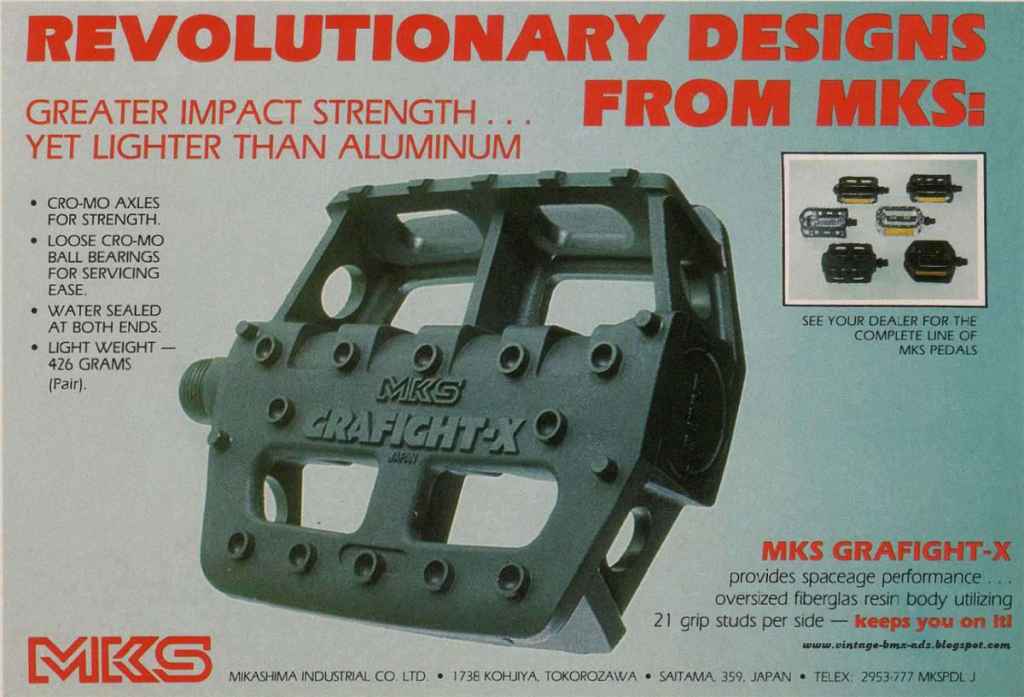 MKS* grafight-XX pedal (white) - BLUE LUG ONLINE STORE