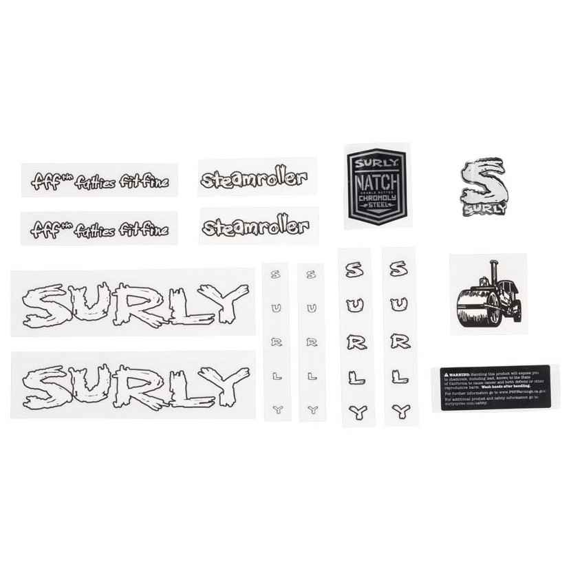 SURLY *steamroller new frame decal set (white) - BLUE LUG ONLINE STORE