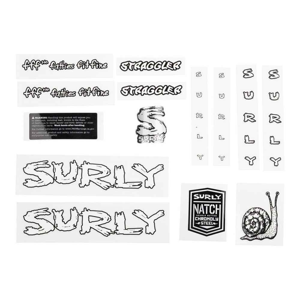 SURLY* straggler new frame decal (white) - BLUE LUG ONLINE STORE