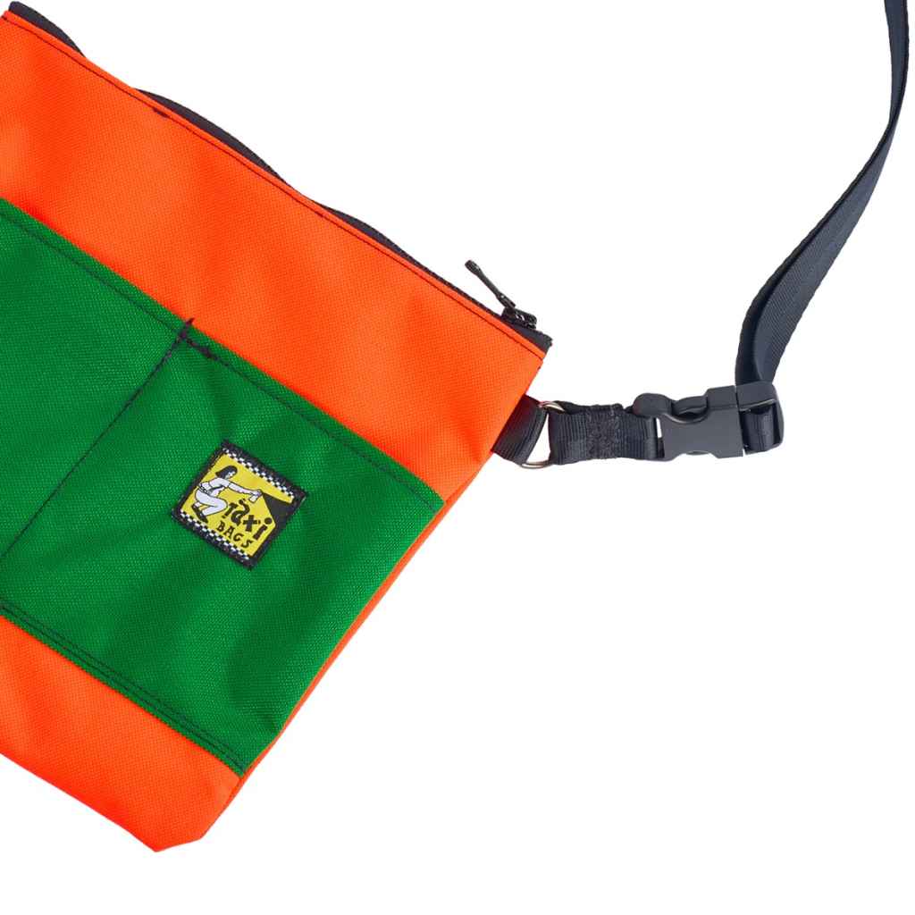 TAXI BAGS* pouch with strap (L/orange/green) - BLUE LUG ONLINE STORE
