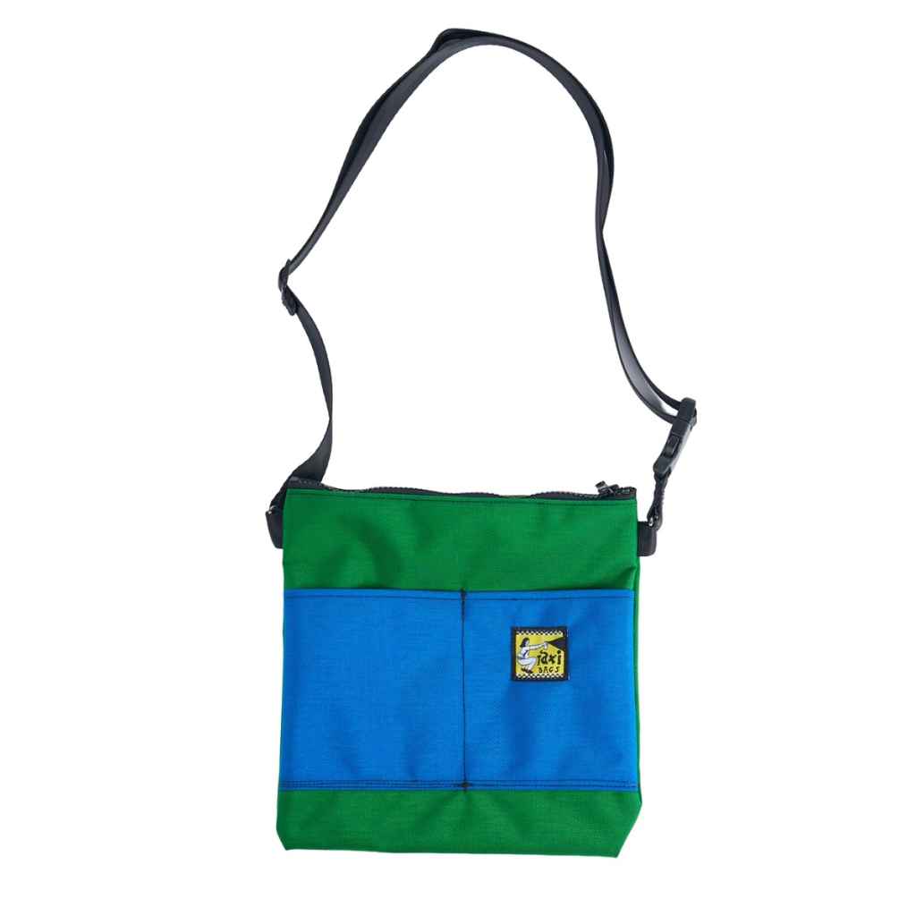 TAXI BAGS* pouch with strap (L/green/blue) - BLUE LUG ONLINE