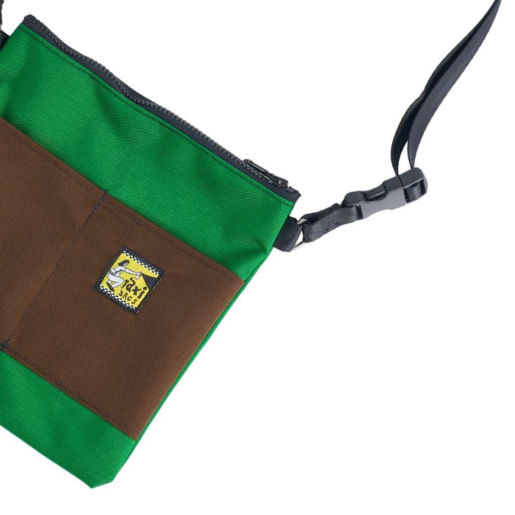 TAXI BAGS* pouch with strap (L/green/brown) - BLUE LUG ONLINE STORE