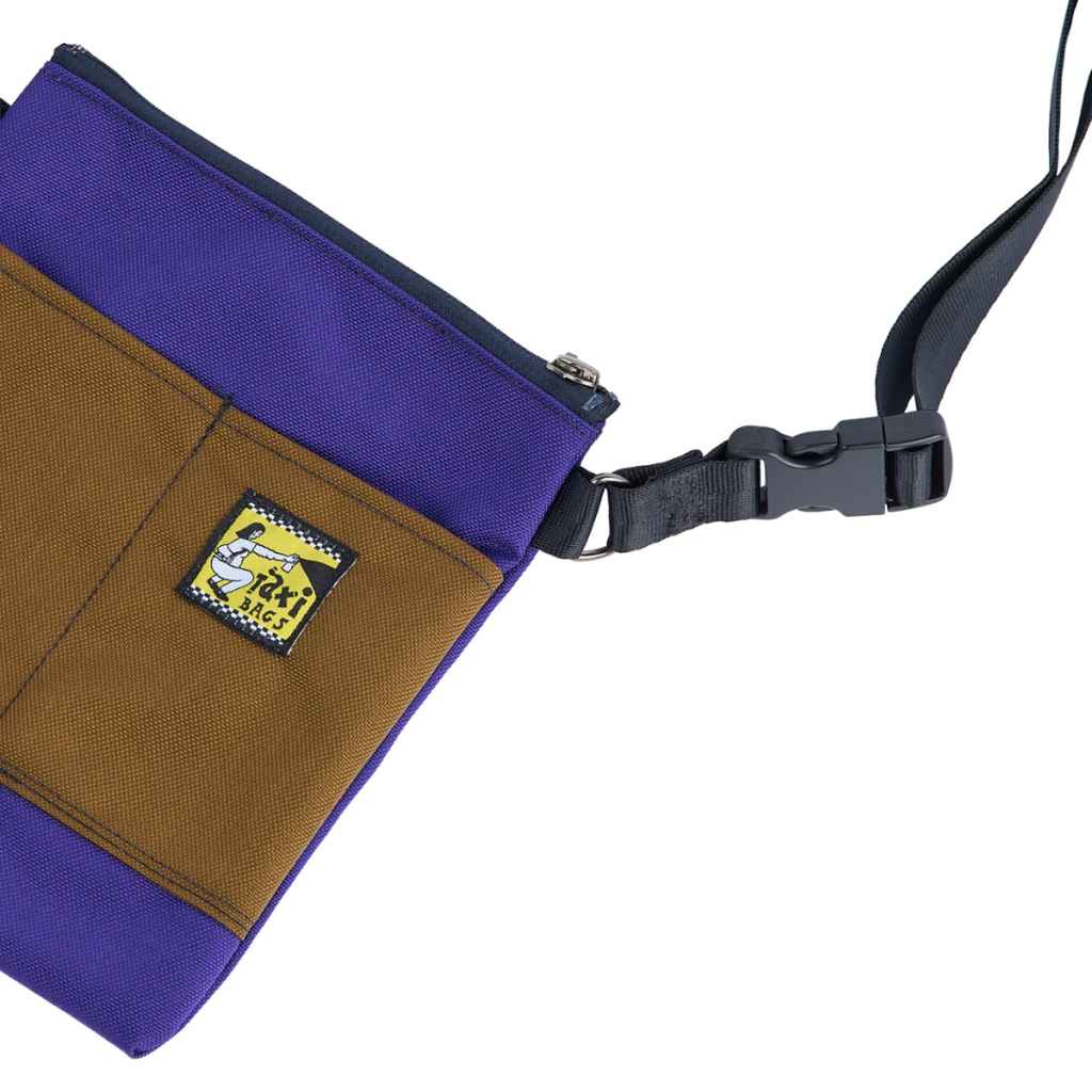 TAXI BAGS* pouch with strap (M/purple/brown) - BLUE LUG ONLINE STORE