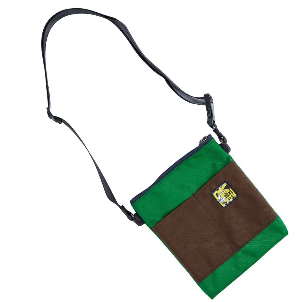 TAXI BAGS* pouch with strap (M/green/brown) - BLUE LUG ONLINE STORE