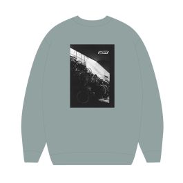 *UNVER* up to you photo crewneck (dusty sage) - BLUE LUG ONLINE STORE