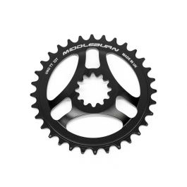 *MIDDLEBURN* RS8/RS7 X-type uno chainring (black) - BLUE LUG